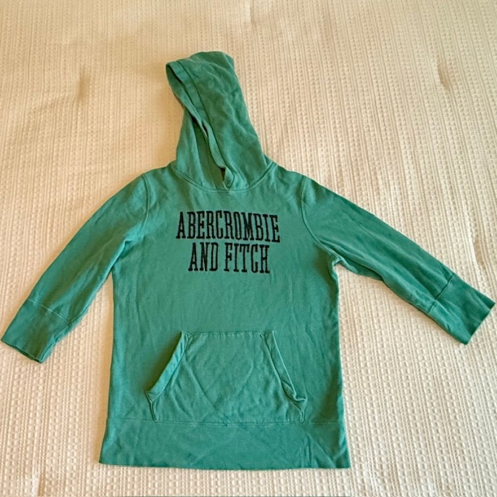 Abercrombie & Fitch Women's Turquoise Hoodie Pullover Size XL